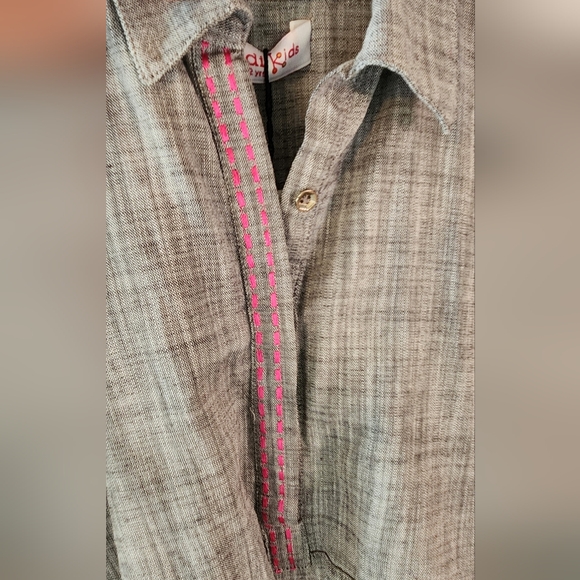 NWT- Khaadi Girl's Orange And Pink Embroided Dress - Picture 3 of 10